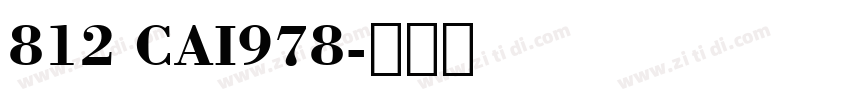 812 CAI978字体转换